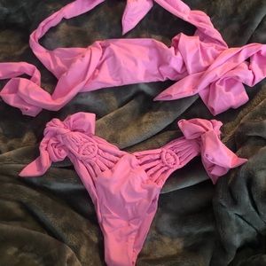 Pink frankies bikini set